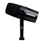 Shure MV7 Dynamic Unidirectional Dual XLR/USB Podcasting Microphone, Black #MV7K