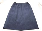Vintage Handmade Skirt Womens 29 Dark Blue Solid A Line Suede Feel