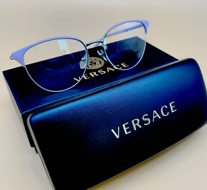 Versace VE 1247 1000 52-17-140 mm Women's Cat Eye Eyeglasses 100% ORIGINAL