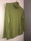 Magaschoni Cashmere Sweater Women’s Sz S Green Pullover Turtleneck