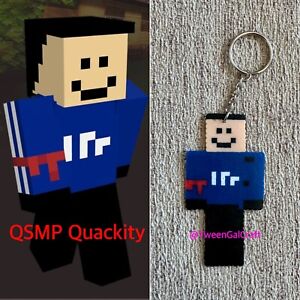 QSMP Quackity SMP Minecraft Skin Keychain / Magnet / Pin / Sprite Perler DSMP
