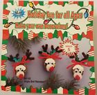 VTG Jingle Bell Reindeer Christmas Ornament Kids Craft Kit Merri Mac Makes 5