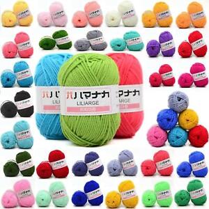 Wholesale!25g/Ball Super Soft Crochet Bamboo Cotton Knitting Yarn Baby Wool Yarn