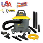 Commercial Shop Vacuum Cleaner 16 Gallon 6.5 Peak HP for Workshops Bench Trucks