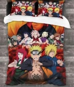 NARUTO Anime Japanese Duvet Cover Set Bedding Set Comforter Cover & 2 Shams YIYI