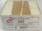 THAILAND 1 BAHT New 1955 Lot x 100 Pcs Bundle from Original Brick KING UNC NOTE