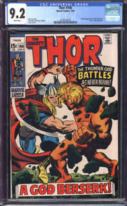 THOR #166 CGC 9.2 WHITE PAGES // 2ND FULL APPEARANCE OF HIM (WARLOCK) 1969