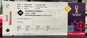 FIFA Qatar 2022 Match# 38 Tunisia vs. France World Cup Ticket Category 3