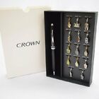 TOYOTA CROWN × CROSS Original 1 ballpoint pen & 14 charms set Novelty Crown mark