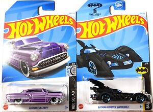 Hot Wheels 2024 Custom 53 Chevy Purple Treasure Hunt & Batmobile Batman Forever