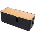 New ListingCable Management Box with Bamboo Lid Small Cable Organizer Box for Extension ...