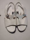SAS Suntimer Sandals Slingback Diabetic Orthopedic White Leather Womens Size 9M