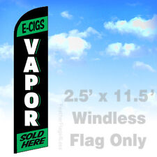 E-CIGS VAPOR SOLD HERE Windless Swooper Flag 2.5x11.5' Feather Banner Sign - kf