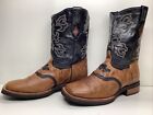 MENS JB DILLON COWBOY SQUARE TOE BROWN BOOTS SIZE 11 EE