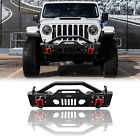 Vijay Front Bumper W/Winch Plate&Lights Fit 18-24 Jeep Wrangler JL&Gladiator JT (For: Jeep Gladiator Rubicon)