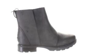 SOREL Womens Emilie Black Ankle Boots Size 9 (7636807)