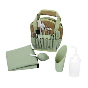 New Listing Indoor Stainless Steel Gardening Tool Set, 14 Pieces, Misty Mint