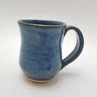 Studio Pottery Drip Glaze Coffee Mug Clay Signed Brown Blue