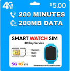 Jolt Mobile Smart Watch SIM Card for Kids Senior 5G 4G LTE Smartwatch Plan AT&T
