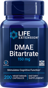 Life Extension DMAE Bitartrate 150 mg 200 vegetarian capsules