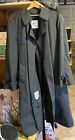 Vintage London Fog Black Trench Coat Long Belted Size 40 REG Wamsutta