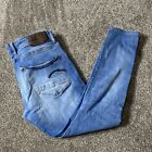 Mens 33x29 G Star Raw Revend Skinny Jeans Light Blue Distressed Stretch Pants