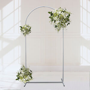 6.5ft White Wedding Arch Frame Garden Arbor Party Flower Backdrop Stand US Metal