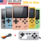 Built in 500 Classic Games Handheld Retro Video Game Console Double Game Gift US