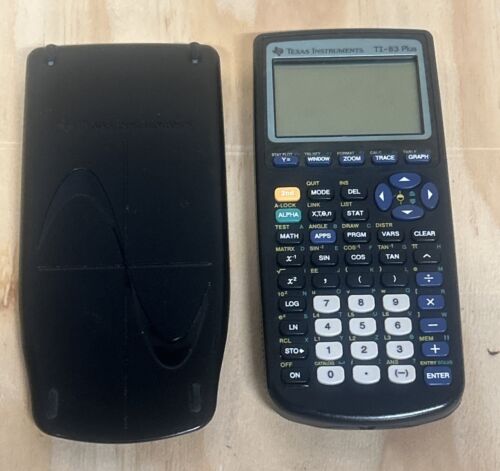 Texas Instrument TI-83 Plus Tested and Working Black Graphing Calculator