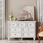 Bedroom Storage Dresser 7 Drawers with Cabinet Wood Furniture Living Room Chest