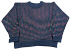 Vintage 90s LL Bean Sweater Womens Large Norwegian Wool Acrylic Blend Knit Blue