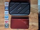 New Nintendo 3DS XL System - Metallic Red - Bundle With Games - Great Condition!