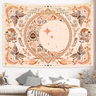 Boho Vintage Tapestry Floral Leaves Butterfly Tapestries Aesthetic Moon and Star
