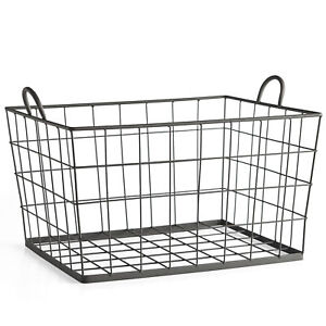 Better Homes&Gardens Heavy Gauge Wire Laundry Basket Antique Gray 5.15lb