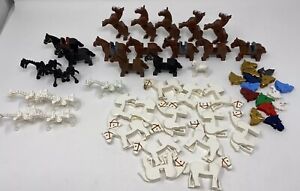 LEGO lot of 35 Horses for Castle Western Town 6074 6086 + Plus 15 Horse Headgear