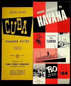 1950's Travel Guides Brochures Lot Of 2 Cuba Havana Cruise S/S Florida