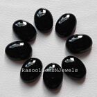 10x12 mm Oval Natural Black Onyx Cabochon Loose Gemstone Lot For Jewelry Making