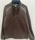 Kuhl Fleece Pullover Men Size XL Brown 1/4 Zip Long Sleeve Sweater