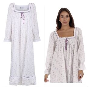 NWT ~ The 1 for U Martha XL Lilac Rose Women's Victorian Long Cotton Nightgown