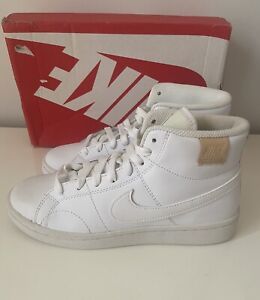 Nike Court Royale 2 Mid Leather Athletic Shoes WOMEN'S SIZE 6 CT1725-100 White