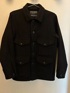 Filson Black Mackinaw Wool Cruiser Jacket XS