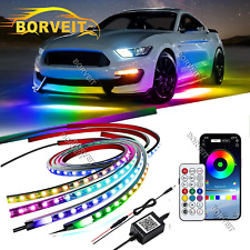 New Listing4Pcs Dream Color Car Underglow kit APP & Remote For JEEP WRANGLER GRAND CHEROKEE