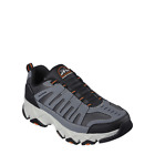 Skechers Men's Relaxed Fit Crossbar Slip-on Sneaker, Gray/Orange - Medium Size