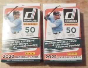2022 panini donruss baseball hanger 50 Card  box (2 Box LOT ) FREE Shipping