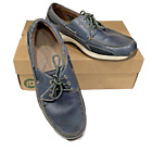 Dunham Boat Shoes Men's 11 4E, Blue Leather Uppers, Loafers, MCN410NV wide