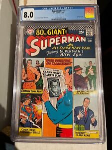 Superman #197 CGC 8.0 VF, WHITE, 80 page giant, movie!