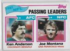 1982 Topps #257 Joe Montana  HOF 49ers Notre Dame Ken Anderson Bengals