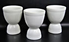 Vintage Porcelain Cups French Country Farmhouse White Double Egg France Lot 3