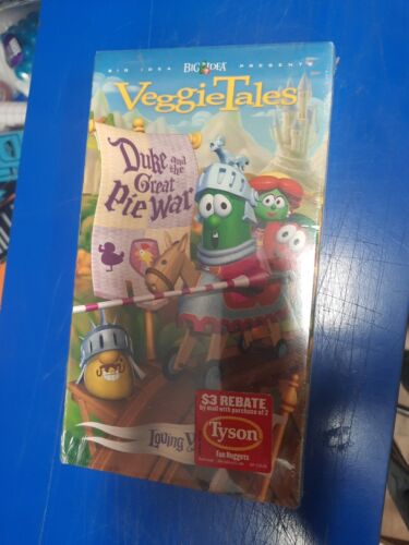 Veggie Tales Duke And The Great Pie War VHS 2005 Big Idea RARE GREEN TAPE