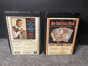 Lot of 2 Rare Frank Novak Buttonbox Polka 8-Track Tapes